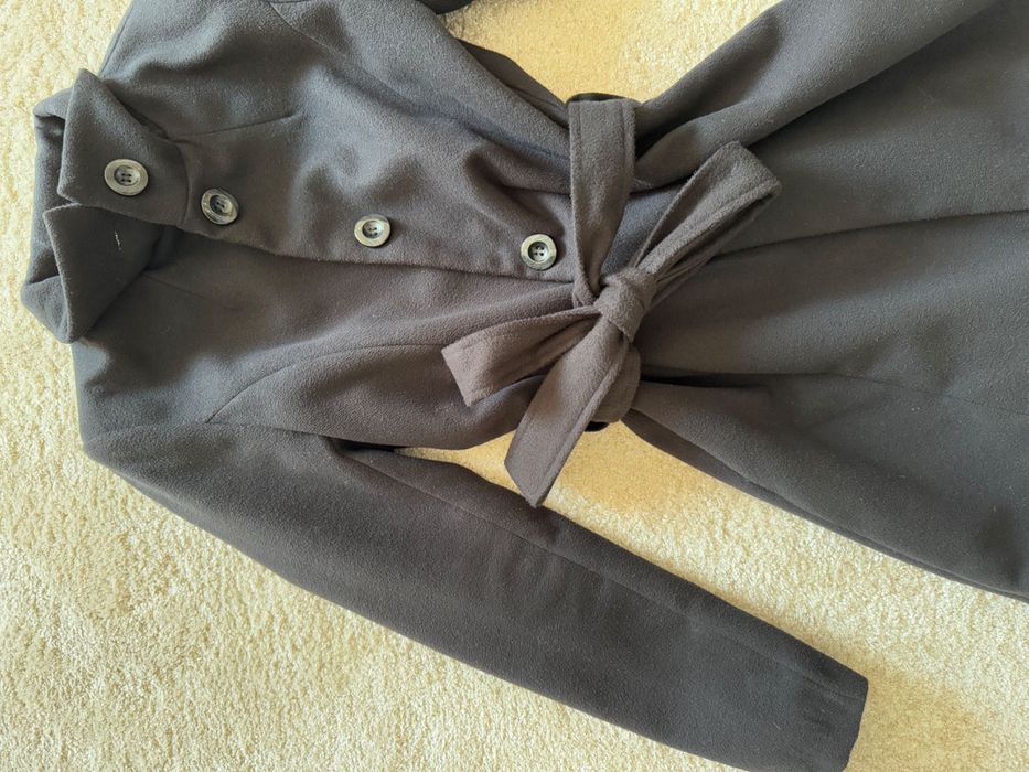 Дамско черно палто