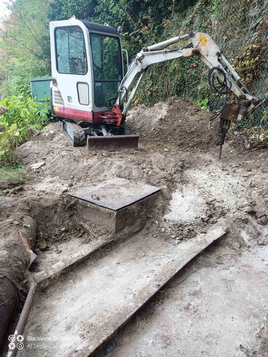Услуги с мини багер, самосвал, бобкат и валяк