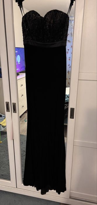 Rochie lunga tip sirena din catifea CRISTALLINI