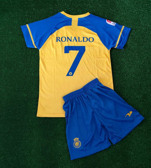 Детски екип Ал Насър Роналдо Португалия мъжка детска футболна фланелка