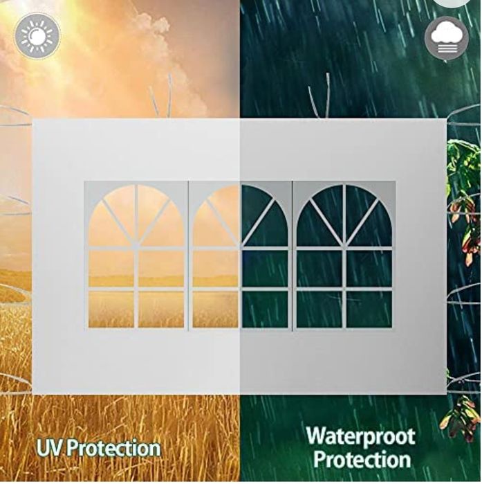 Pavilion alb cu 2 pereți laterali albi