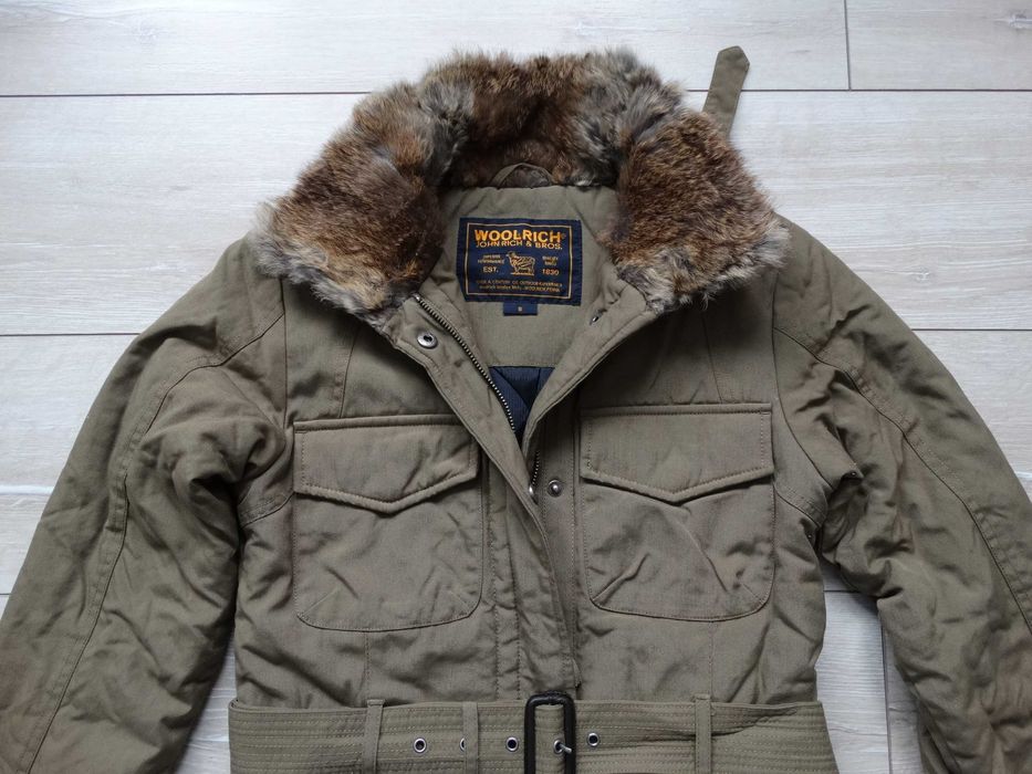 Woolrich Thermolite женско яке с яка от заек размер S