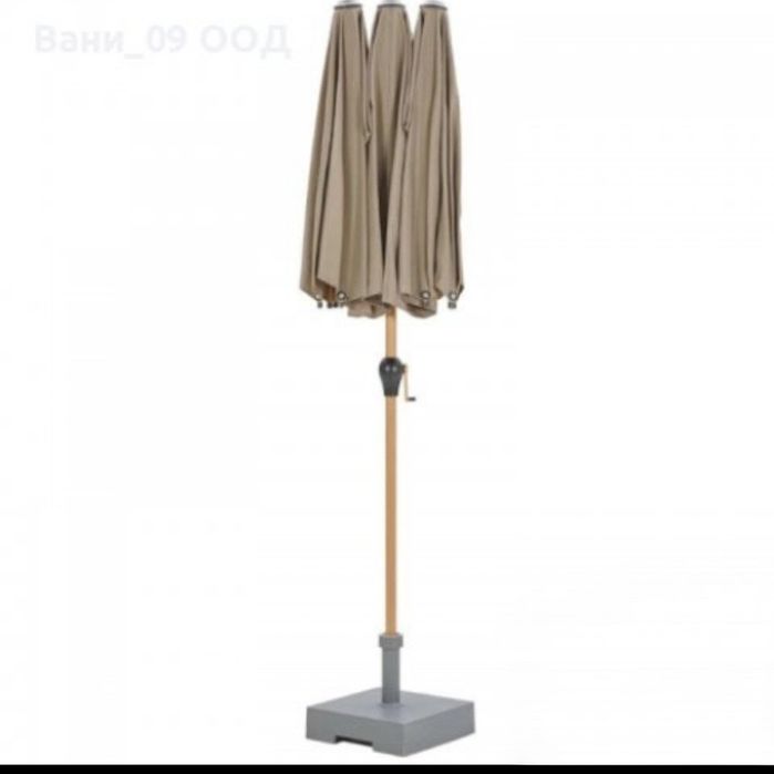 Двоен градински чадър в 2 цвята