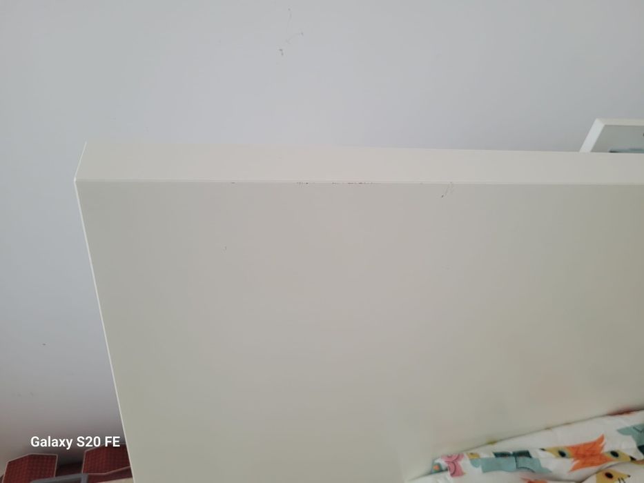 Pat ikea malm 90x200 + 2 cutii de depozitare +somiera