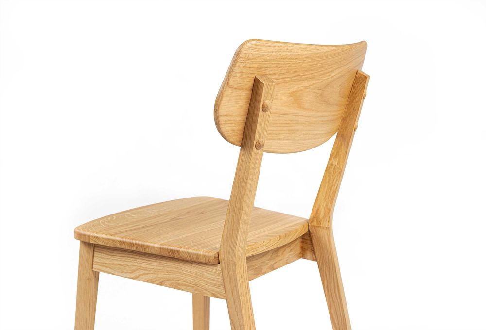 Scaun lemn masiv de stejar, TALLINN, NATUR, 80x40x42 cm