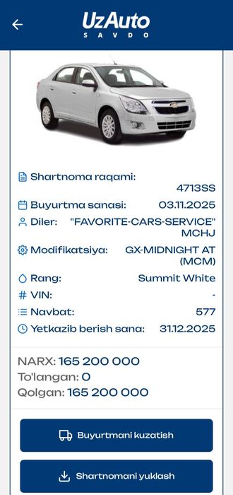 Chevrolet Cobalt oq rang avtomat eng fulli yangi model