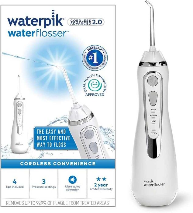 Зъбен душ Waterpik Cordless Advanced WP-580UK - Бял (Нов)