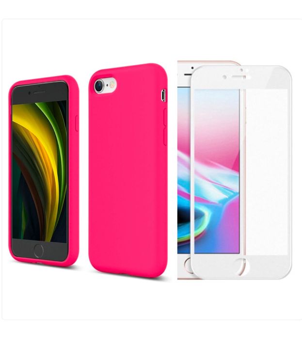 Iphone 7/8 Plus SE 16E Husa Catifea Infinity Touch + Folie Sticla 99H