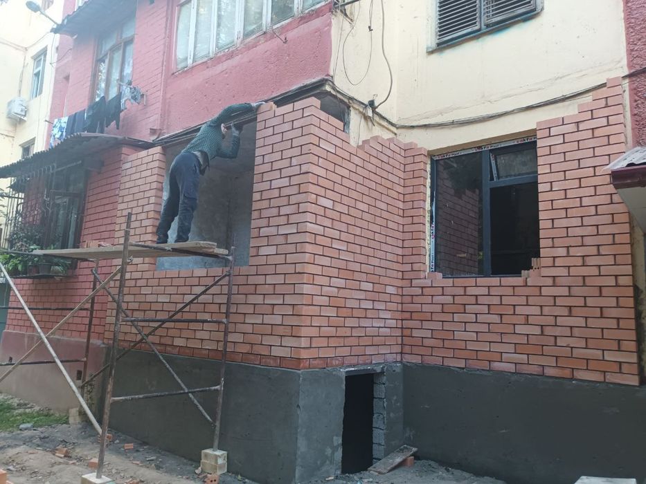 Kladka balkon balkonga g'isht teramiz