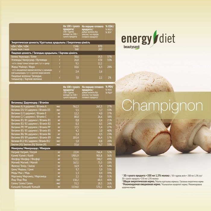 Продается коктейль Energy diet со вкусом Грибы