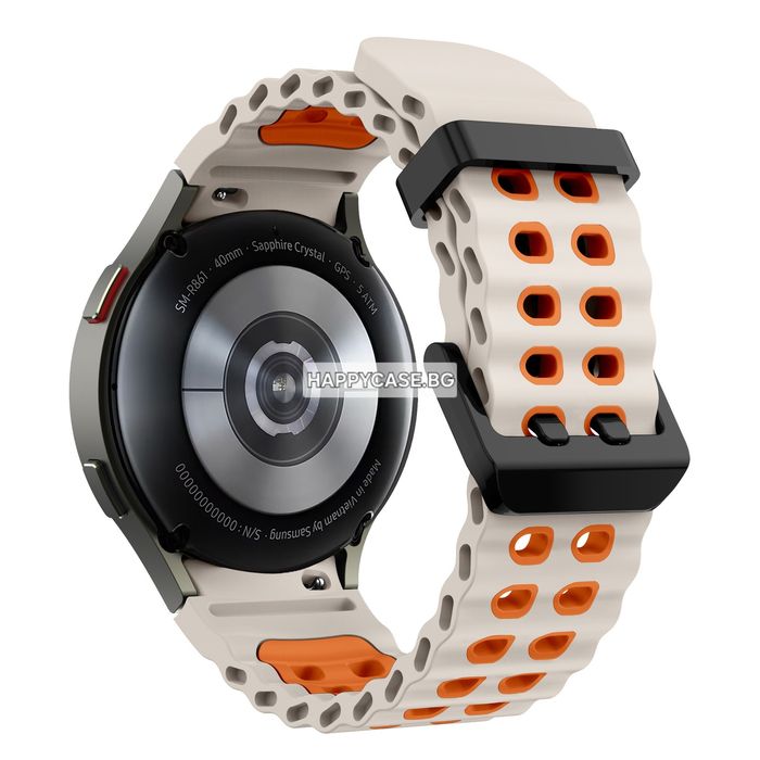 Samsung Galaxy Watch 7 6 5 4 3 / Pro / FE / Classic / MARINE NO GAP Силиконова каишка