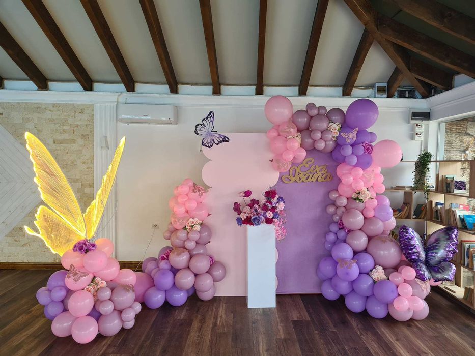 Decor complet baloane botez si aniversari