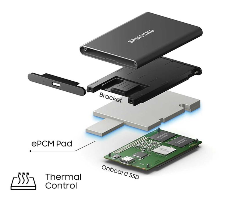 Samsung T7 Touch 2TB tashqi SSD disk