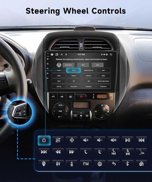 Мултимедия Двоен дин за Toyota RAV4 Андроид екран 9" навигация Android