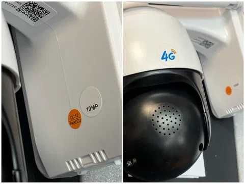 Външна 4G соларна въртяща се камера с панел, SIM карта, 10MP, Детектор