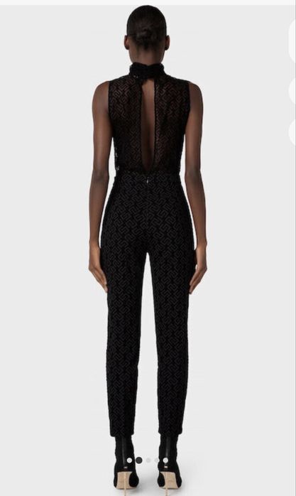 Elisabetta Franchi  Оригинален Гащеризон  /Women's Sleeveless One-piece Suit Black/ Нов