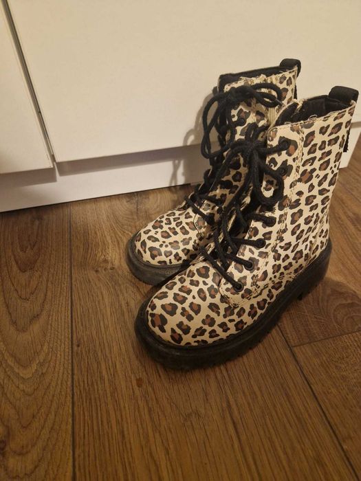 Ghete fete mărimea 30 - Imprimeu Leopard / Animal Print - Cu fermoar
