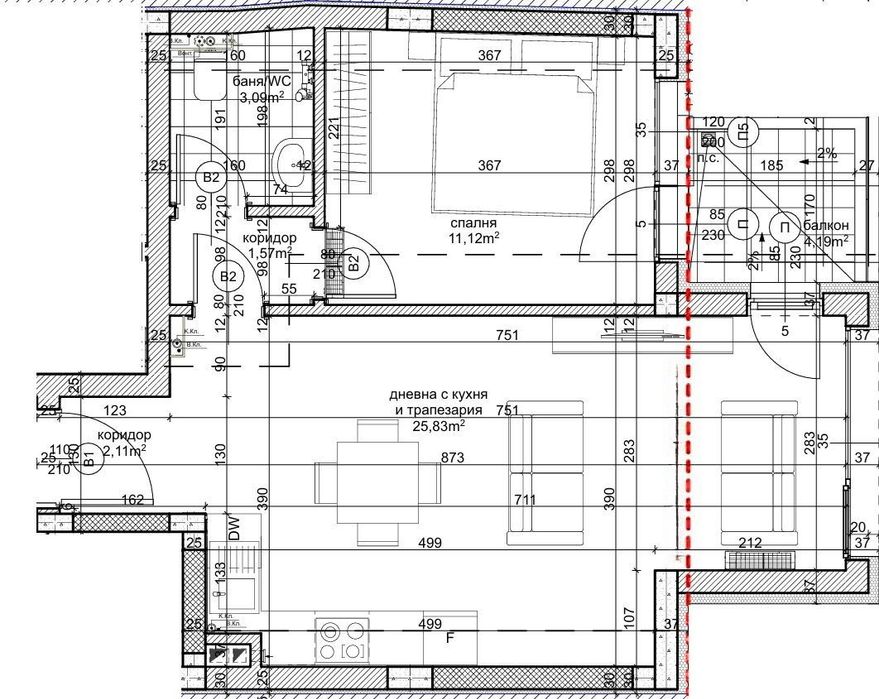 2-стаен във Варна - кв. Трошево, площ 85 кв.м,  цена 135 000 €