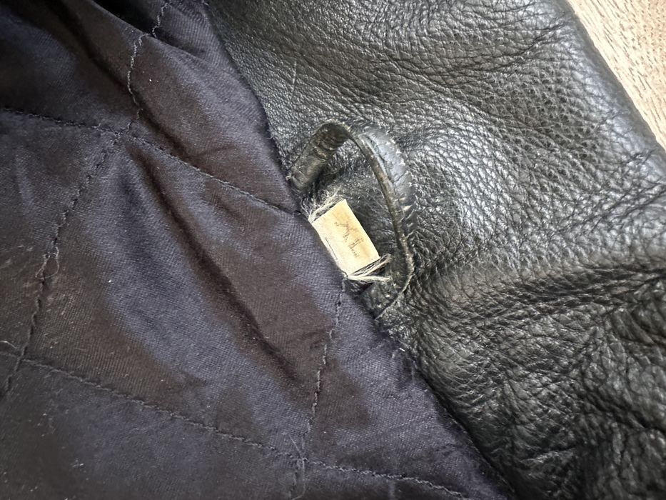 Geaca Piele Naturala Cu Guler Captusit Gros Barbati | Marime XL