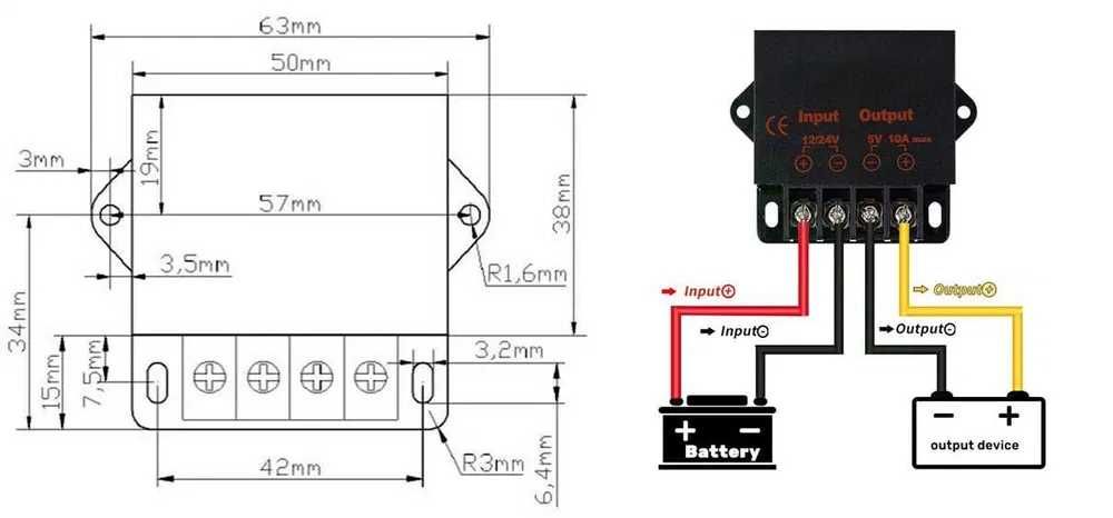 Convertor 24V in 12V DC-DC 30A Nou