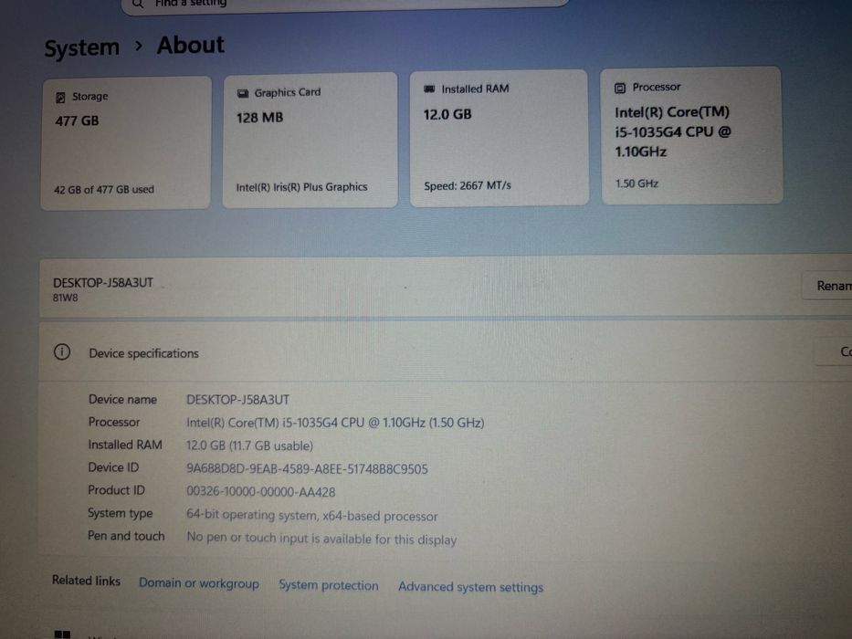 Laptop Lenovo IdeaPad S145-15IIL