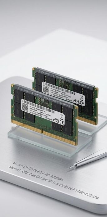 Memorii RAM Laptop OEM (din Dell) – Micron 16GB DDR5 & SK Hynix 16GB DDR4