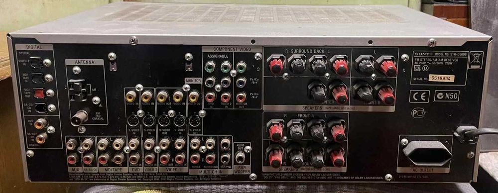 Amplficator SONY STR-DE698 – Receiver AV solid | 7.1 | 6x100W RMS |