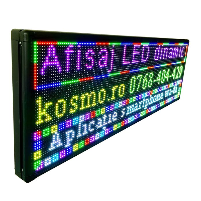Reclama firma caseta luminoasa LED RGB exterior programabila aplicatie