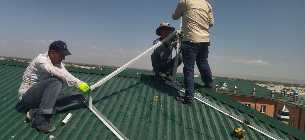 Установка солнечный панели