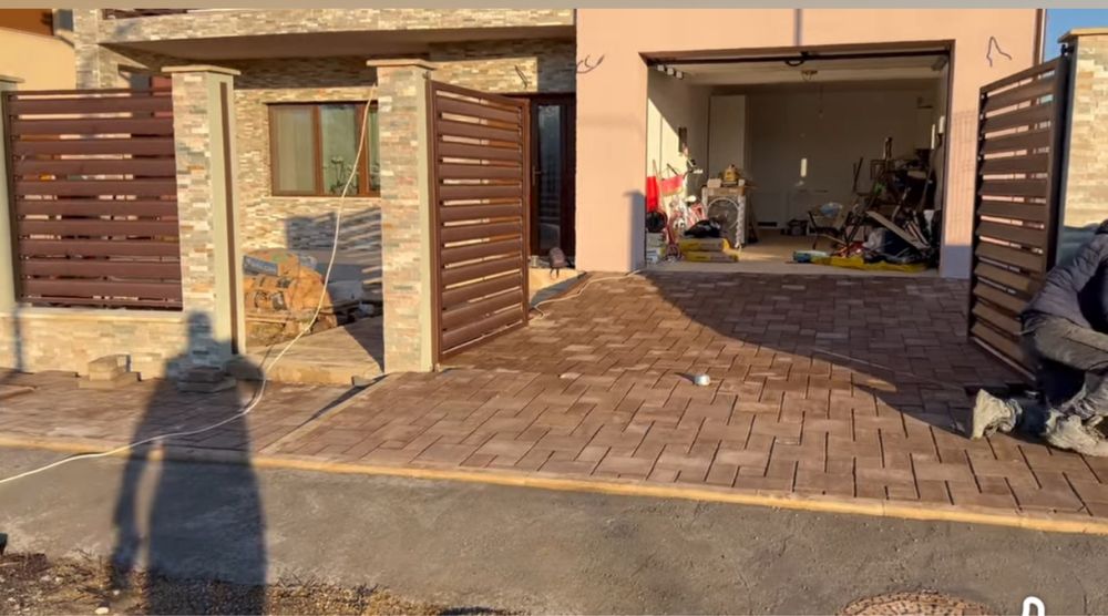 Редене на павета,бордюри,вертикална планировка бехатон унипаваж