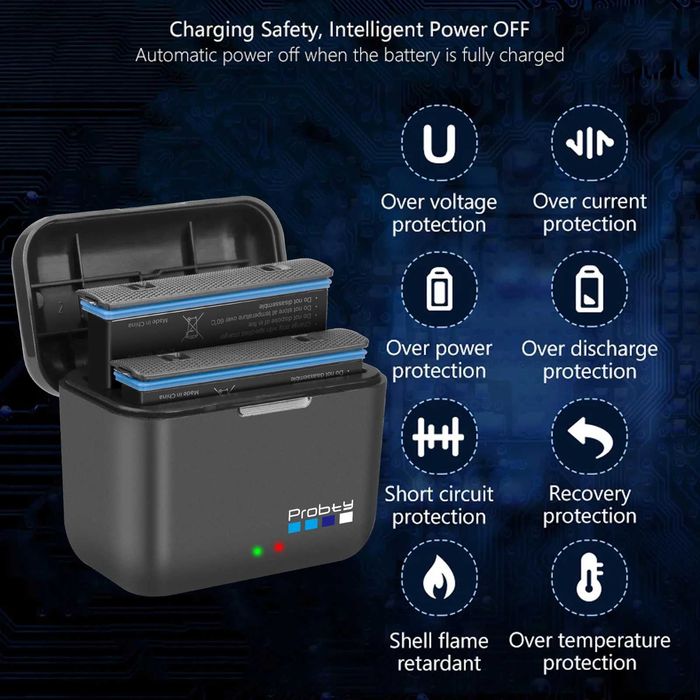 Set 2 acumulatori 2850mAh + incarcator dublu camere Insta360 X5