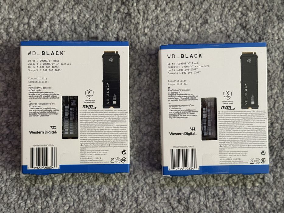 PlayStation 5, SSD WD Black SN850P,  8TB