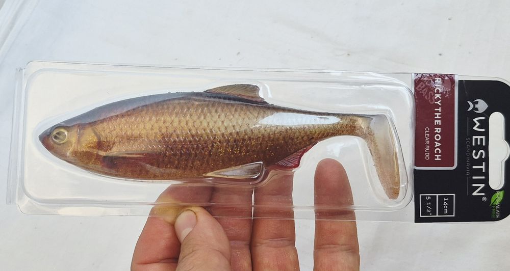 Shad Westin Ricky the Roach Shadtail, 14cm, 42gr,  Real Clear Rudd Bulk.