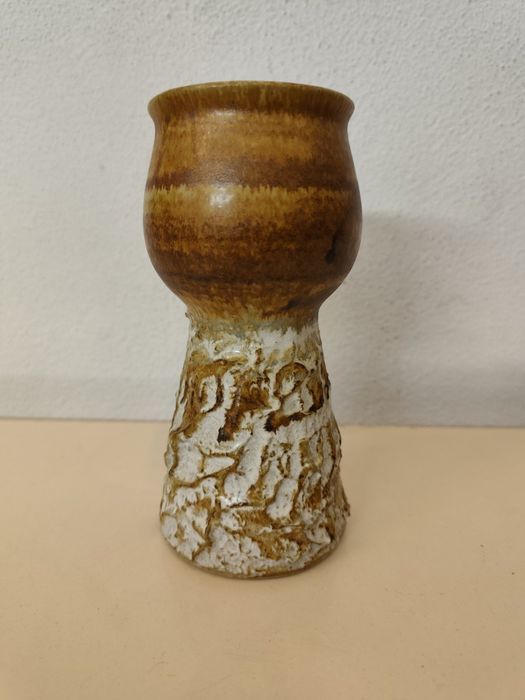 Шведска арт керамична ваза/свещник, EGO Stengods Ateljé –