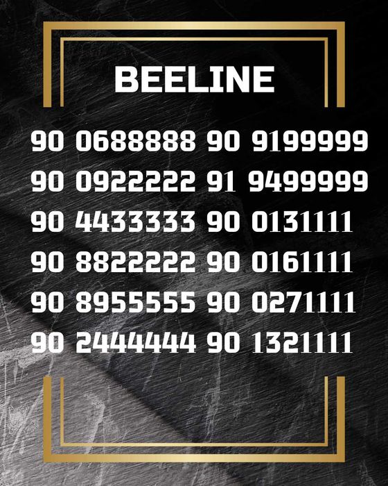 VIP va oltin raqamlar savdosi