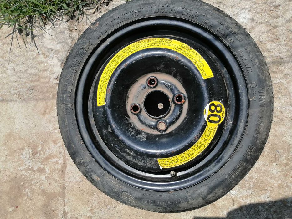 Set jante tabla R15 Opel  + capace roti Opel + roata rezerva slim