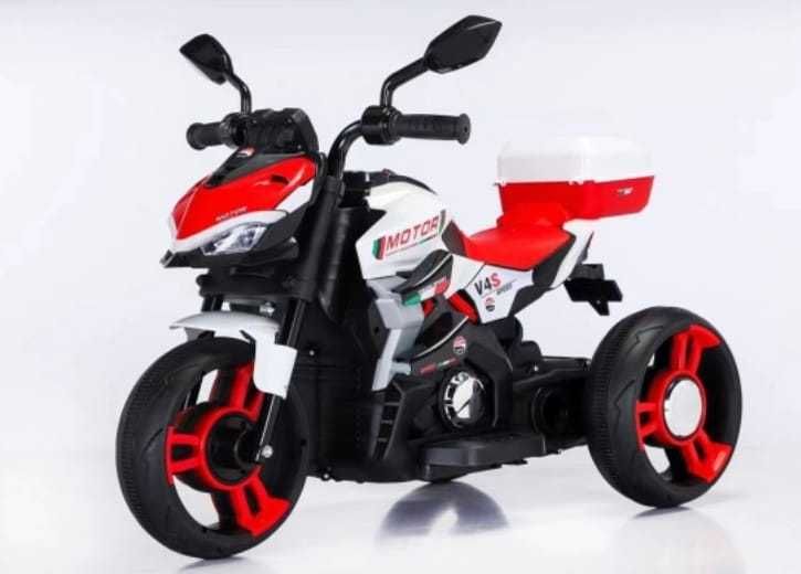 Motocicleta copii 12v cu portbagaj 2-5 ani