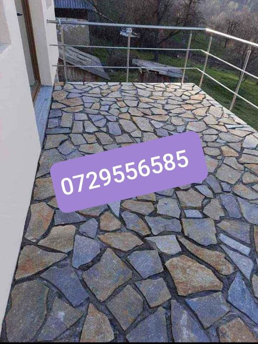 Piatra naturala de munte si montaj