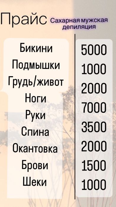 Шугаринг / воск / триммер / для Мужчин