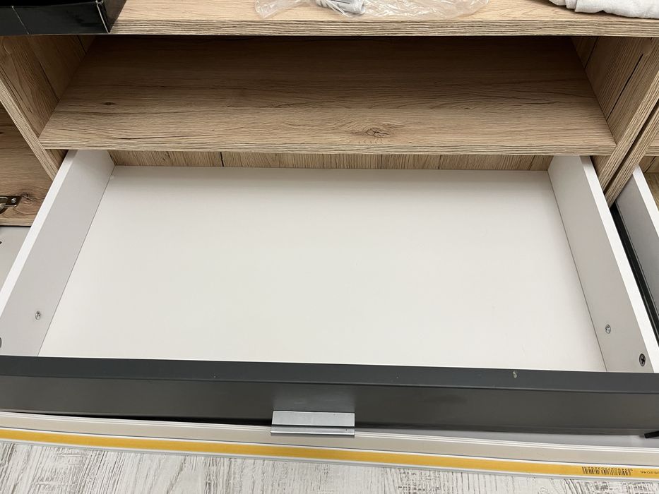 Set mobilier modular/comoda perete living / tv cu usi, sertare, leduri