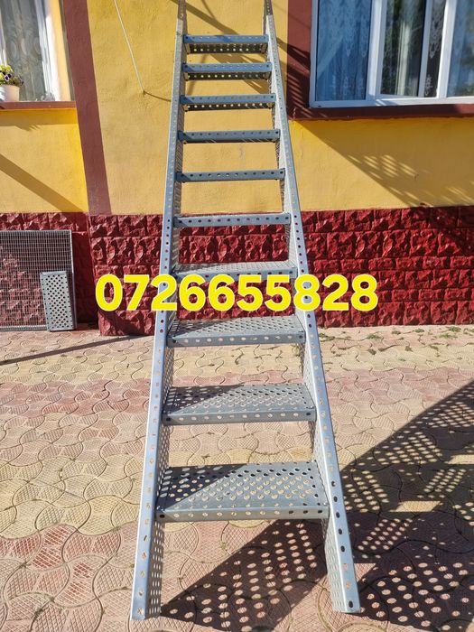 Vând scarii metalice zincate exterioare și pentru incendii , platforme