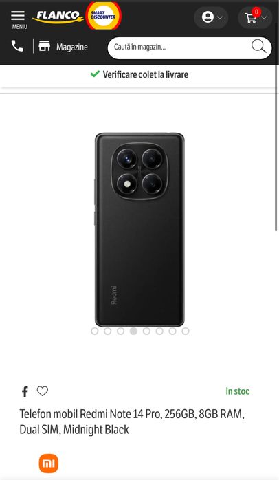 vand Telefon mobil Redmi Note 14 Pro, 256GB, 8GB RAM,