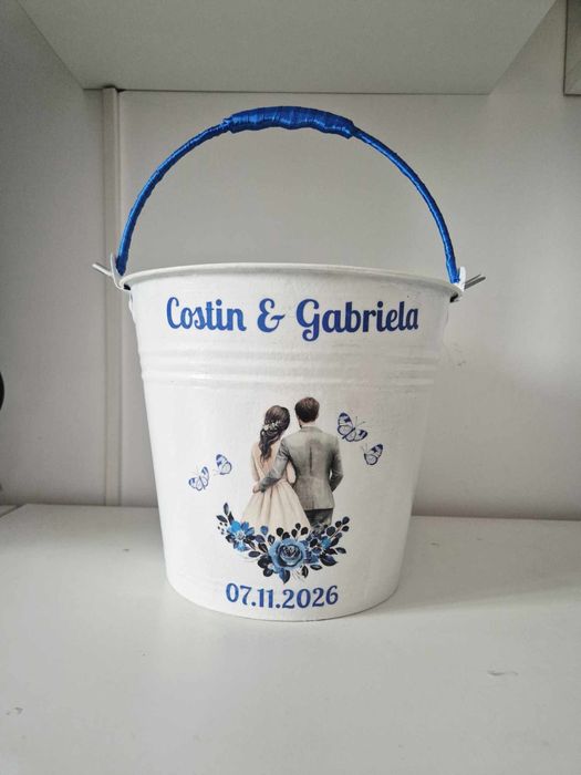 Galeata personalizata pentru mireasa udat