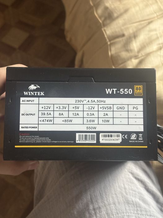 Блок питания Wintek WT-550 550W 80 Plus Bronze