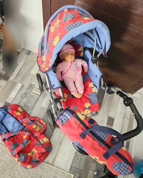 Детска количка за кукли с бебе и аксесоари