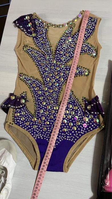 Купальник для гимнастки,булава,чешка,резинка