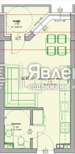Продава се Едностаен апартамент в Поморие - 38 кв.м за 1045 €/кв.м - Снимка #1