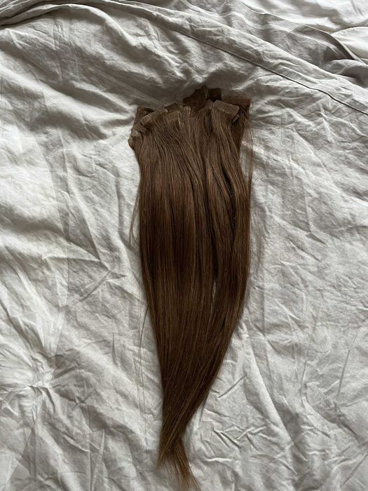 100 % юношеска ,естествена коса на стикери