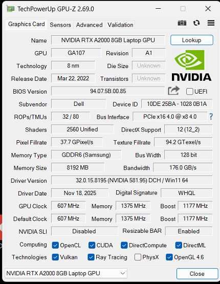 Dell Precision 5570 15,6"IPS 500nit Nvidia A2000 8Gb, i7 12800H 16/512