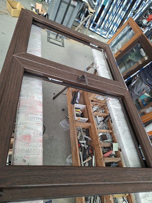 Fereastra pvc 2 canate mobile stejar inchis